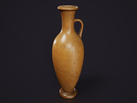Set of 6 Clay Pots Modèle 3D