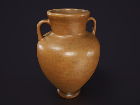 Set of 6 Clay Pots 3D Model