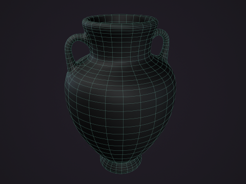 Set of 6 Clay Pots Modèle 3D
