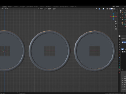 Old Chinese Coin Modelo 3D