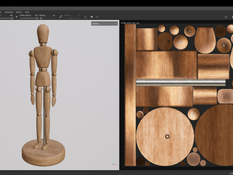 Drawing Mannequin Wooden Poseable Figure 3D 模型