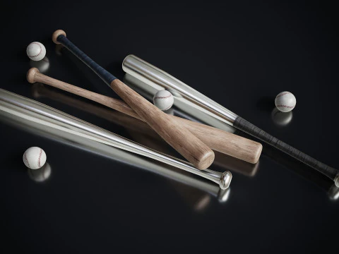 Bate de b&eacute;isbol Modelo 3D