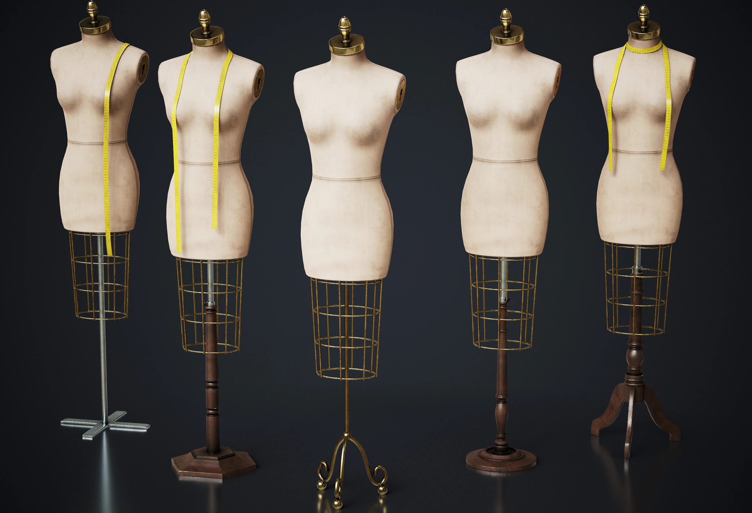 Tailor Manequin 3D Model .c4d .max .obj .3ds .fbx .stl .blend 