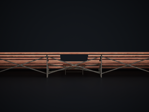 मेटल स्कूल ब्लीचर्स 1 3D मॉडल