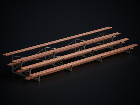 Gradinate scolastiche in metallo 2 Modello 3D