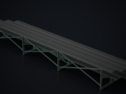 Gradinate scolastiche in metallo 2 Modello 3D
