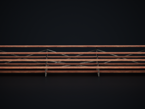 Gradinate scolastiche in metallo 2 Modello 3D