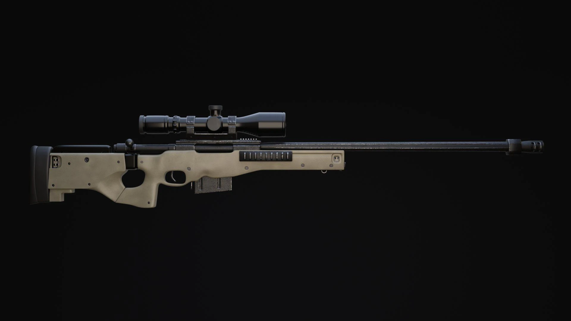 MODERN RIFLE AI AWM MODEL AND TEXTURE 3D Model .c4d .max .obj .3ds .fbx .stl .blend 