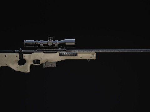 MODERN RIFLE AI AWM MODEL AND TEXTURE Modelo 3D