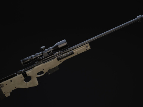 MODERN RIFLE AI AWM MODEL AND TEXTURE Modèle 3D