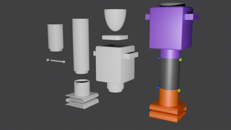 Small animal prosthesis 3D Модель .c4d .max .obj .3ds .fbx .stl .blend 