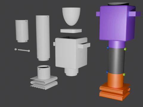 K&uuml;&ccedil;&uuml;k hayvan protezi 3D Model