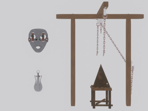 S Pack of Historical and Satirical Torture Devices Modelo 3D