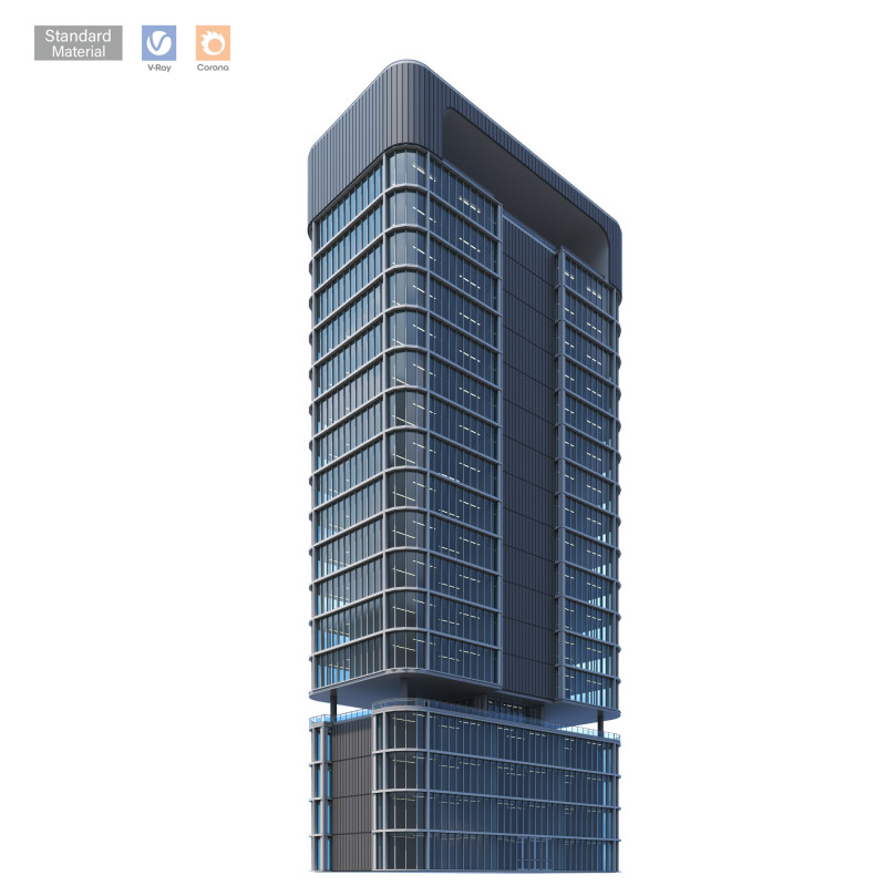 Modern Building 016 3Dモデル .c4d .max .obj .3ds .fbx .stl .blend