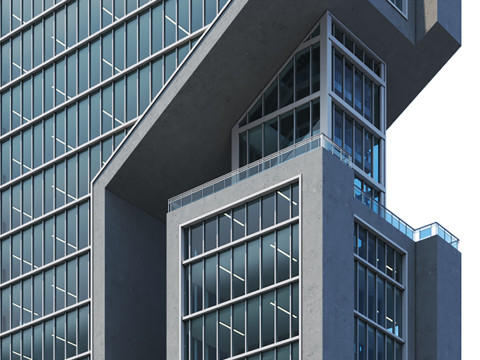 Modern building 018 tower and skyscraper Model 3D