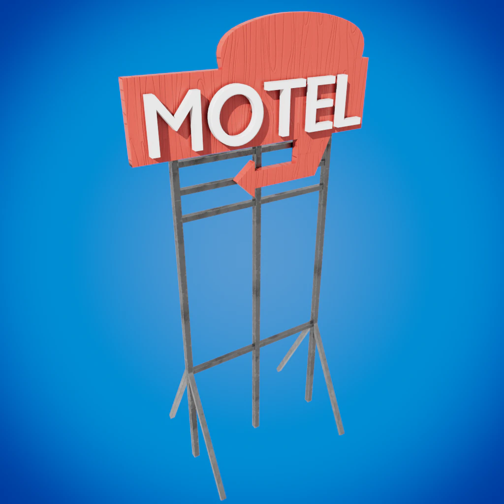 Motelposter 3D Model .c4d .max .obj .3ds .fbx .stl .blend 