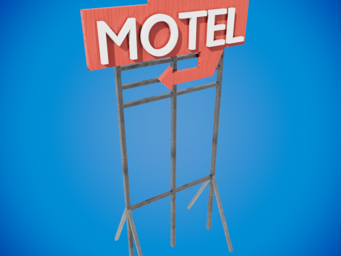 Motel poster 3D Model