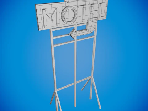 Motelposter 3D Model