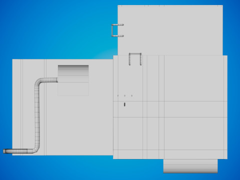 Semi building cartoon 3D Model