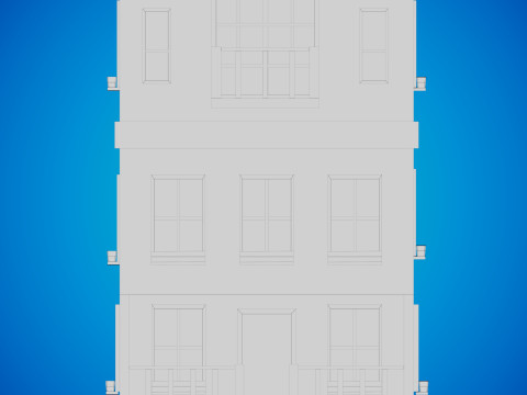 Old cartoon building 3D Model