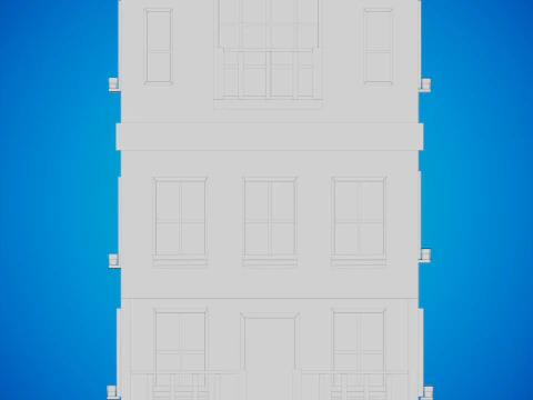 Old cartoon building 3D Model
