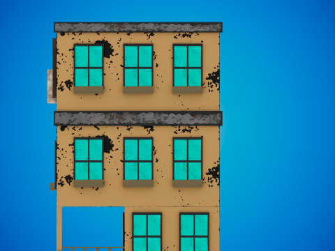 Old cartoon building 3D Model