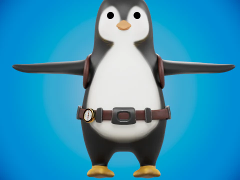 Traveling Penguin 3D Model