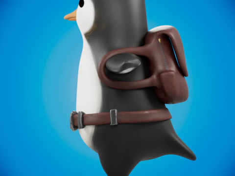 Traveling Penguin 3D Model