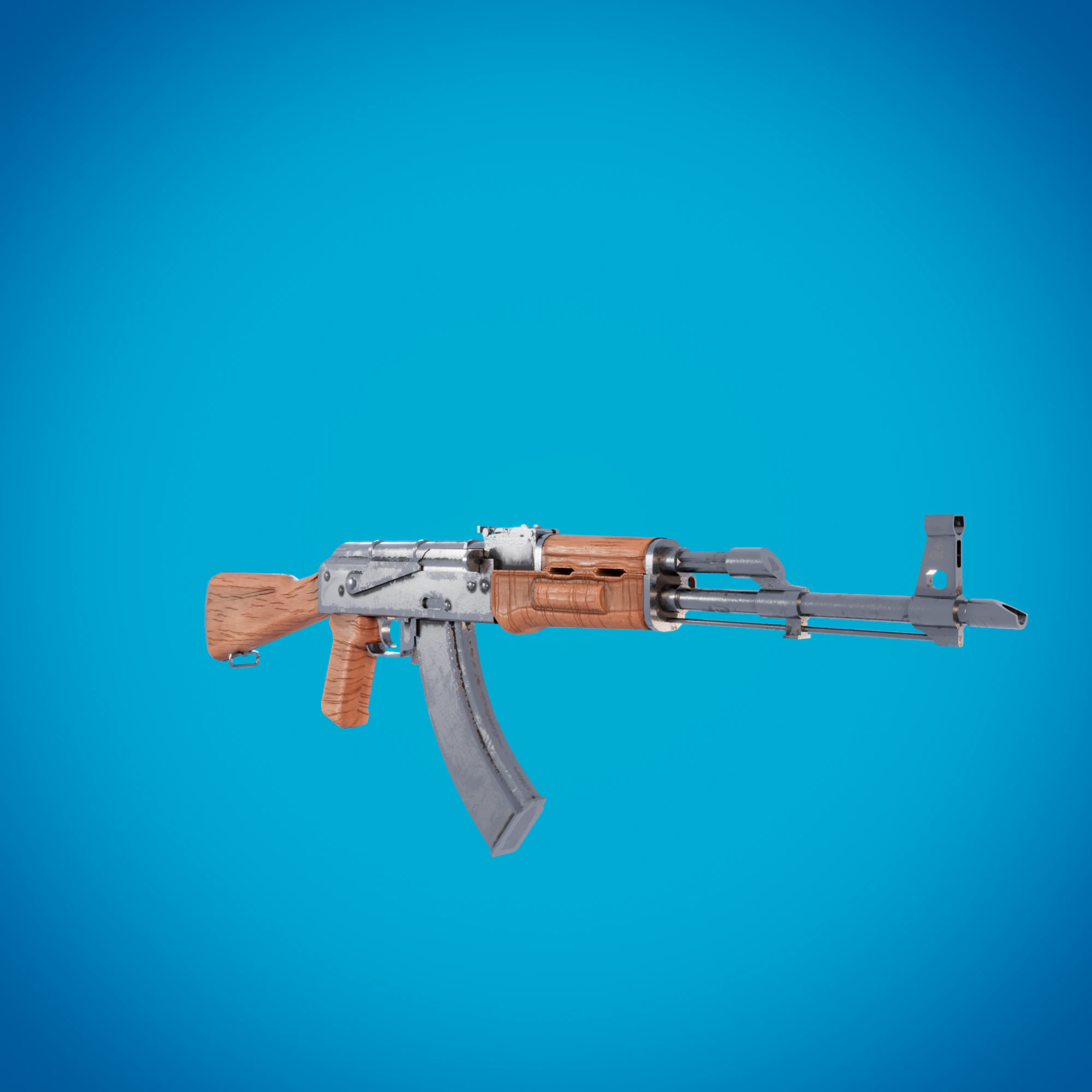 AK47 3D Model .c4d .max .obj .3ds .fbx .stl .blend 