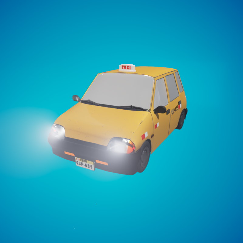 TICO CAR CARTOON 3D Model .c4d .max .obj .3ds .fbx .stl .blend