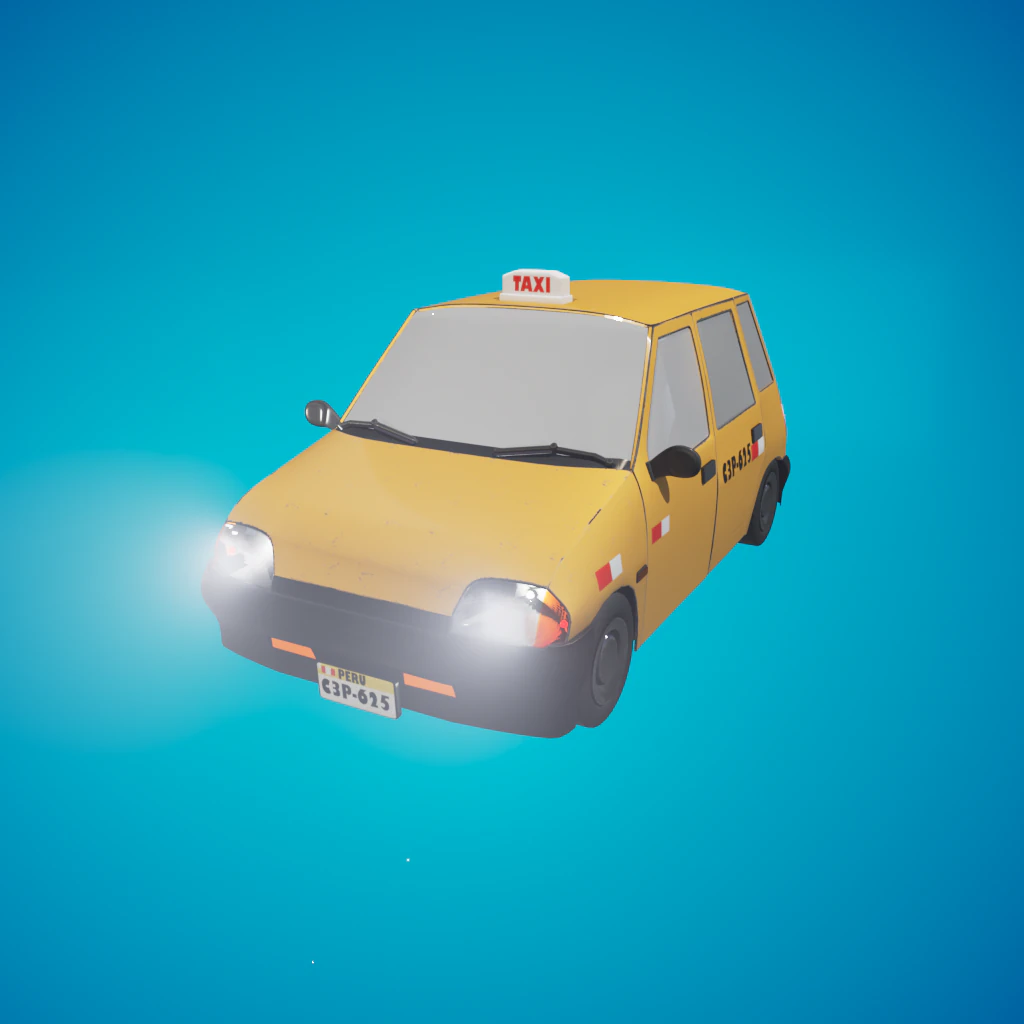 TICO CAR CARTOON 3D Model .c4d .max .obj .3ds .fbx .stl .blend
