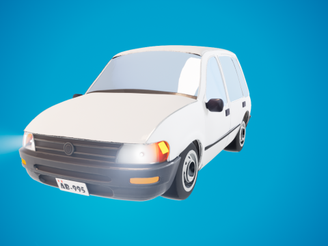 Station wagon cartoon Model 3D