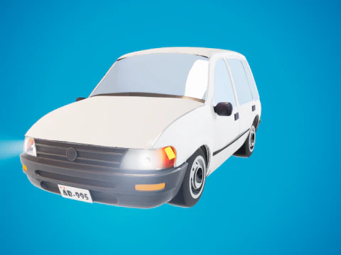 स्टेशन वैगन कार्टून 3D मॉडल