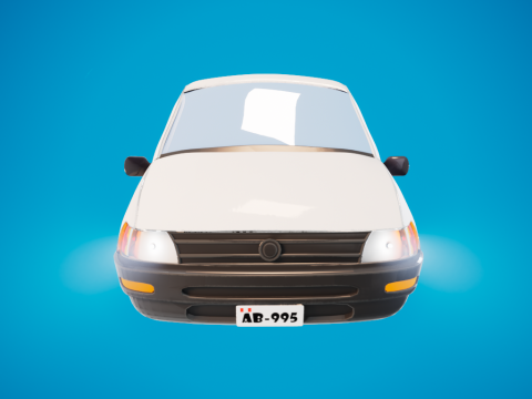 Station wagon cartoon Modello 3D