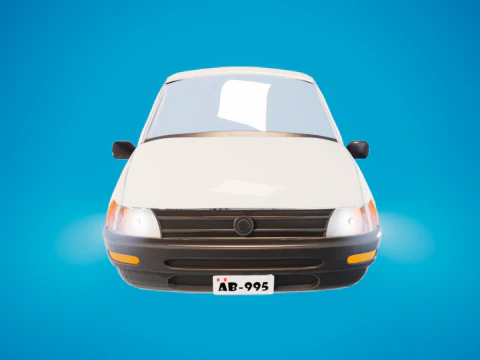 Station wagon cartoon 3D Model