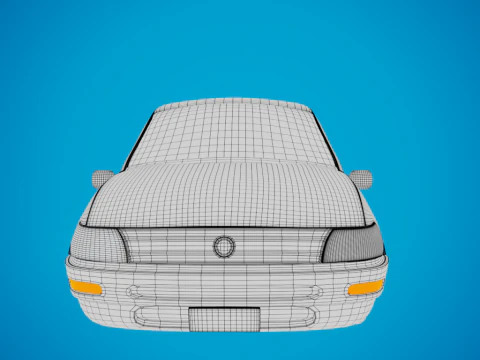 Station wagon cartoon 3D Model