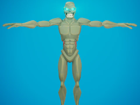 그린 좀비 3D 모델