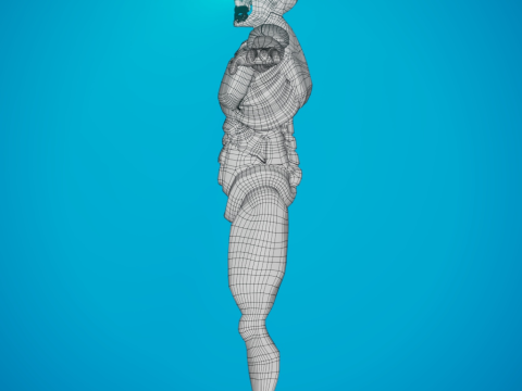 Green Zombie 3D Model