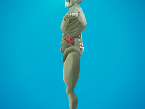 그린 좀비 3D 모델