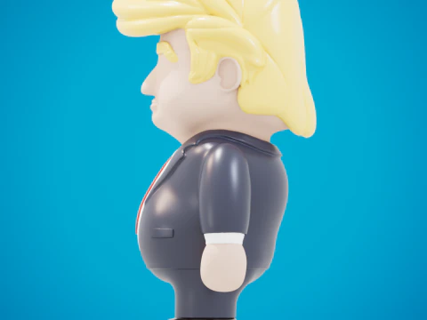 American President cartoon 3D print model 3D Print Model