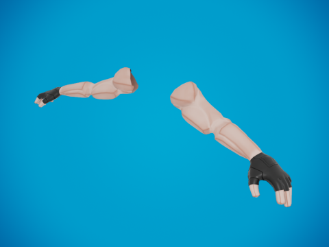 Arms for shooting games Model 3D