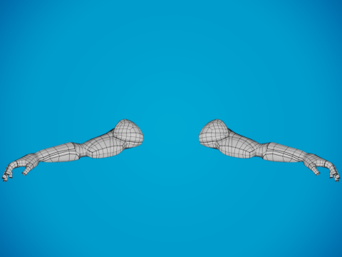 Arms for shooting games Model 3D