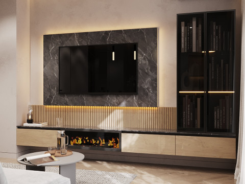 Kitchen - living room interior design 3d 3D Model