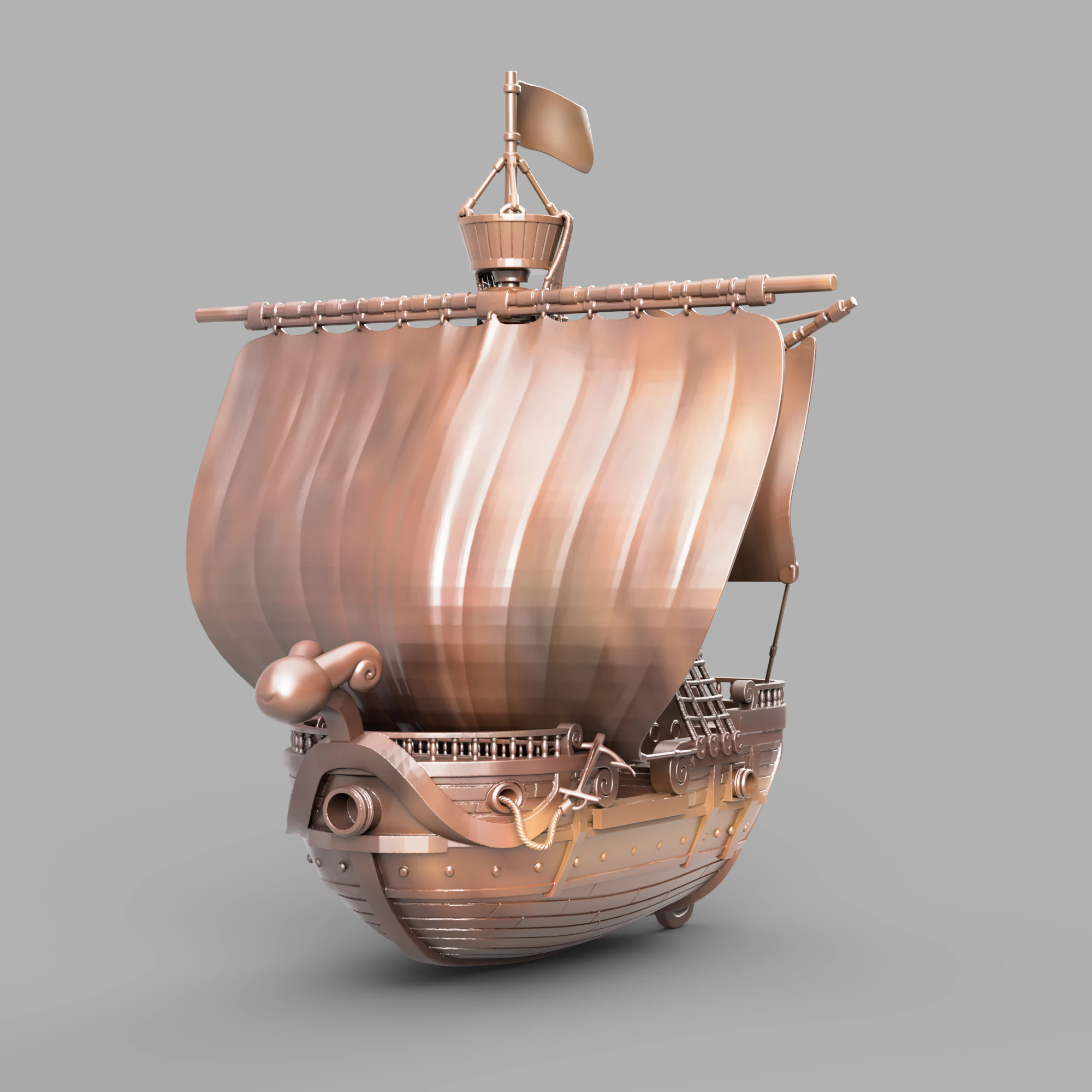 Going Merry - One Piece Ship 3D Print Model .c4d .max .obj .3ds .fbx .stl .blend