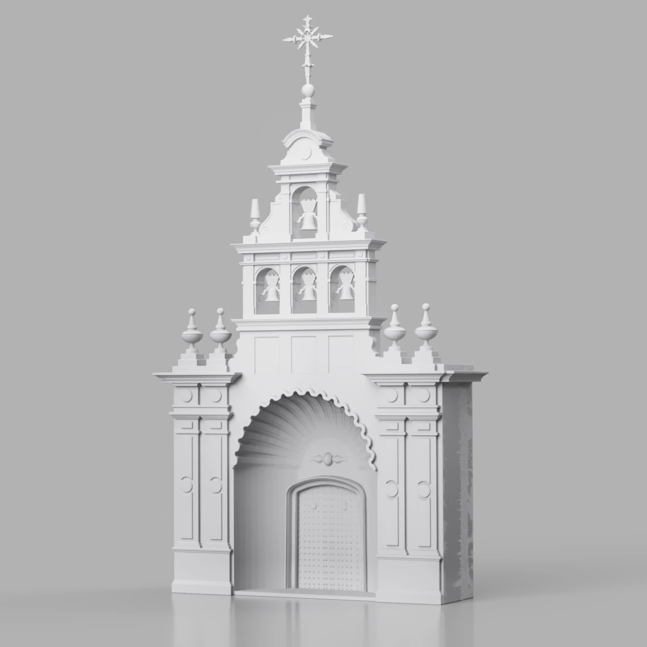 Ermita del Rocio - Ermita Virgen de El Rocio - Santuario 3D Print Model .c4d .max .obj .3ds .fbx .stl .blend 