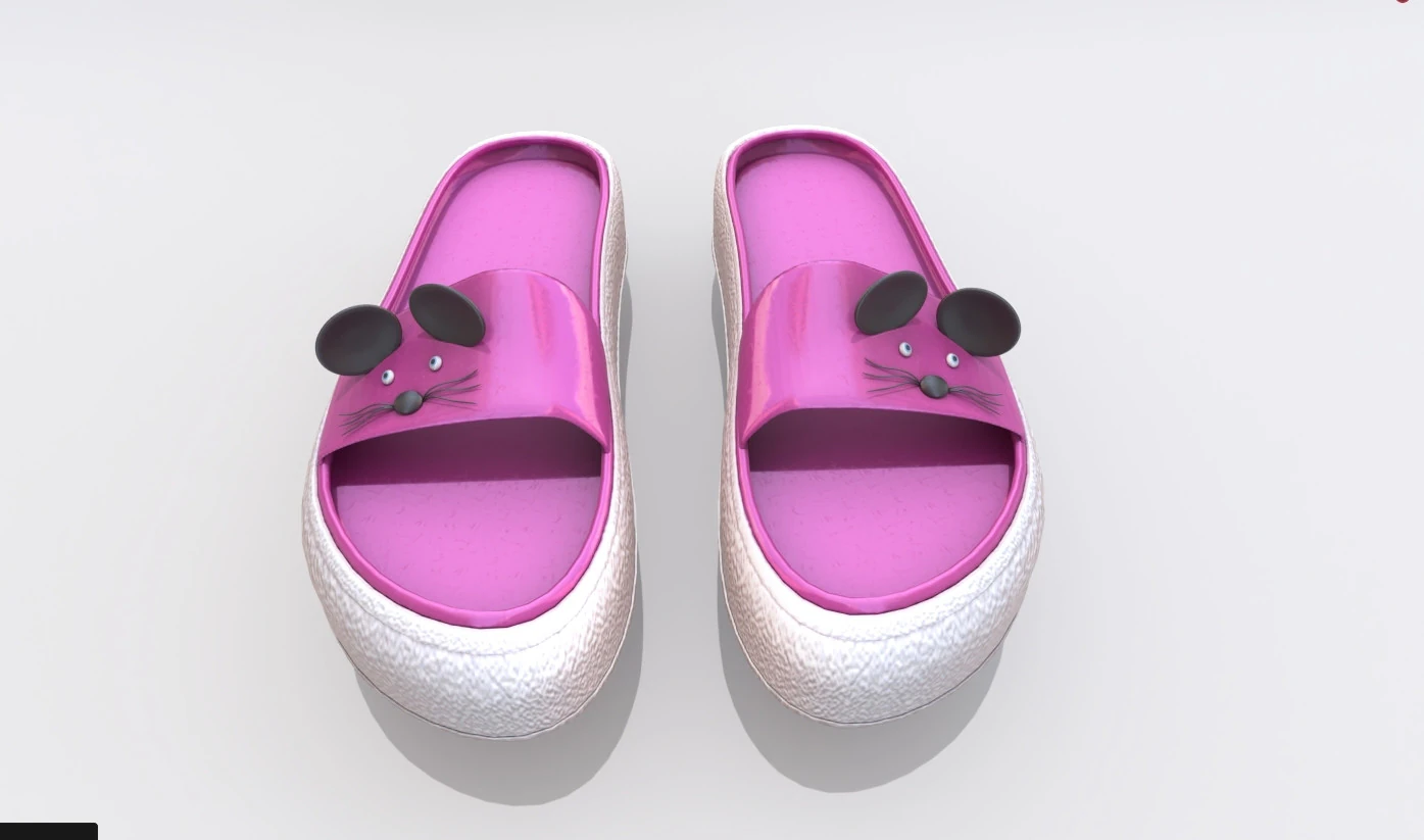 FLIP FLOP MOUSE 3D Model .c4d .max .obj .3ds .fbx .stl .blend