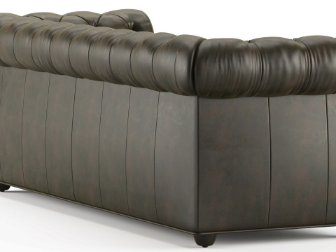 Pot Chesterfield Leather Sofa 3D-Modell