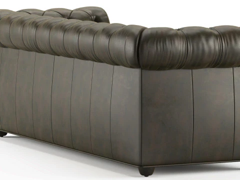Pot Chesterfield Leather Sofa 3D Model