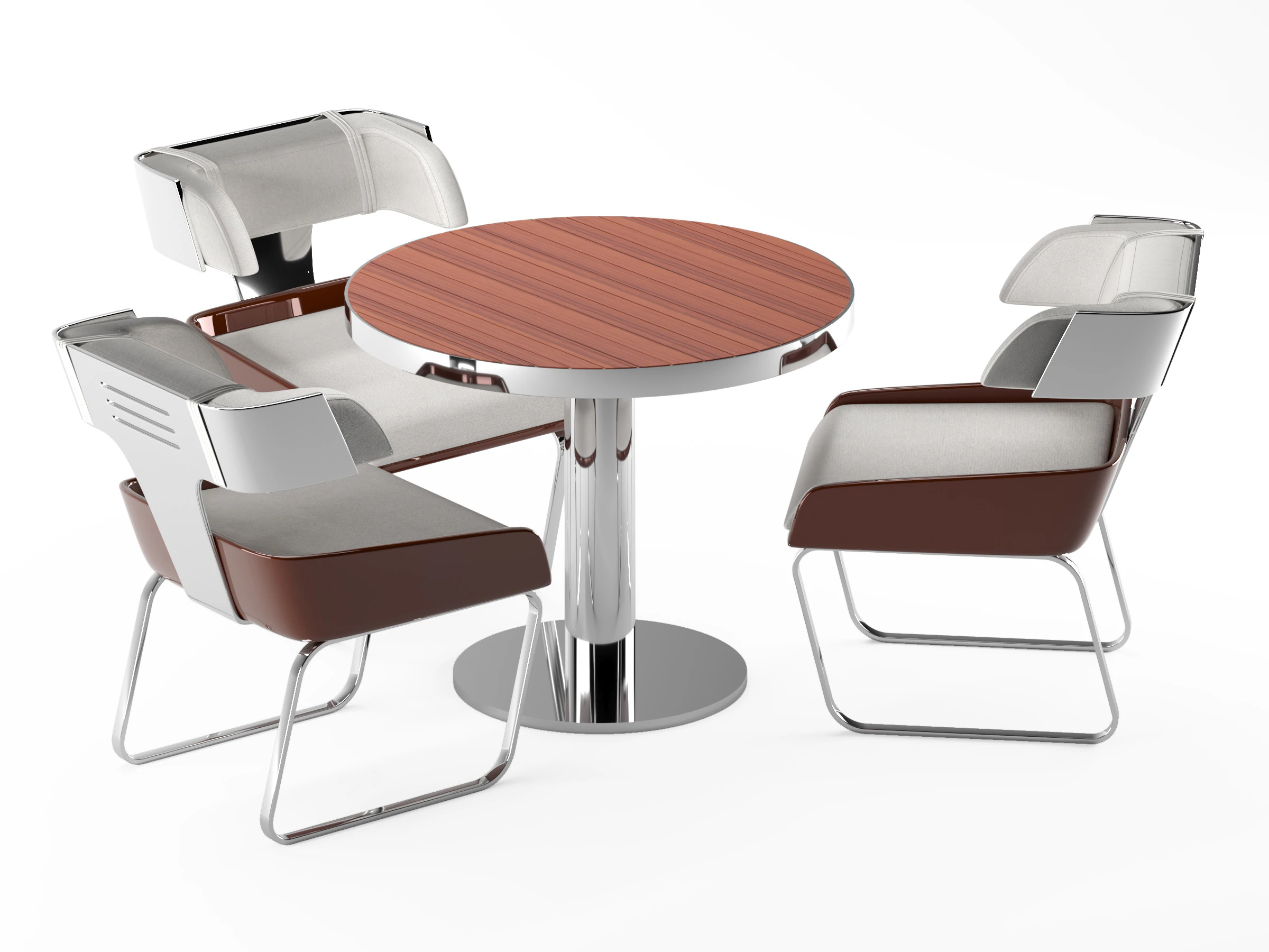Riva Aquarama chair 3D Model .c4d .max .obj .3ds .fbx .stl .blend 