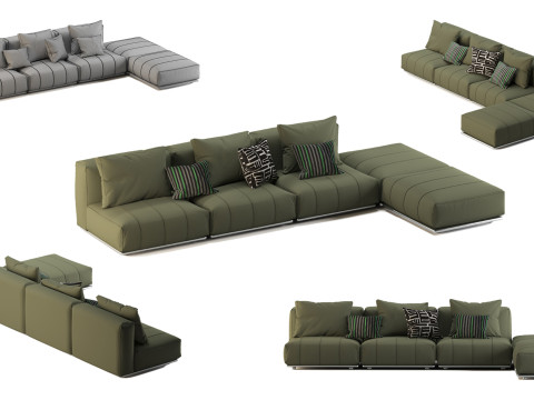 Green sofa 3D Model